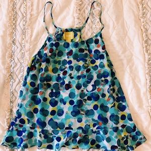 Anthropologie Silk flowy tank